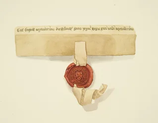 Sigillo attaccato al fondo di un atto, c.1825