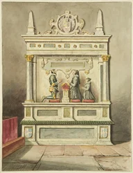 Monumento di Sir Charles Somerset, sua moglie e sua figlia, nella Chiesa di San Giacomo