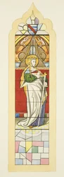 Vetrata in San Marco, con una santa