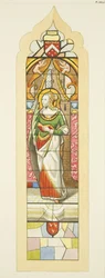 Vetrata in San Marco, con una santa femminile