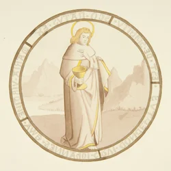 Vetrata nella cappella privata del Palazzo del Vescovo: San Giovanni