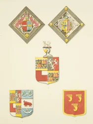Tre scudi e due stemmi in San Giacomo