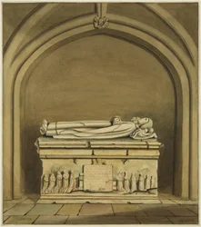 Tomba di Thomas Rowley e sua moglie nella cripta della Chiesa di San Giovanni
