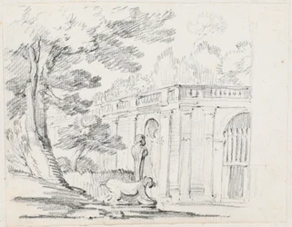Loggia e Statue in un Giardino Italiano
