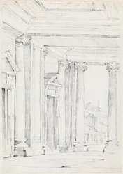 Portico del Palazzo Nuovo, sul Campidoglio