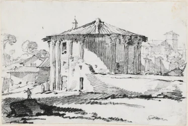 Il Tempio Rotondo sulla Piazza Bocca della Verità, Roma