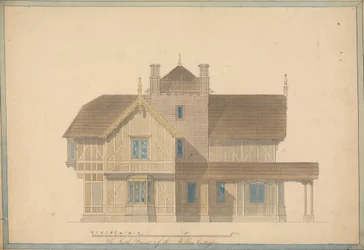 Il Cottage del Mugnaio a Chatsworth: Elevazione Frontale Sud