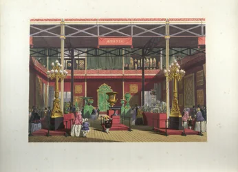 Interno della mostra russa durante la Grande Esposizione del 1851
