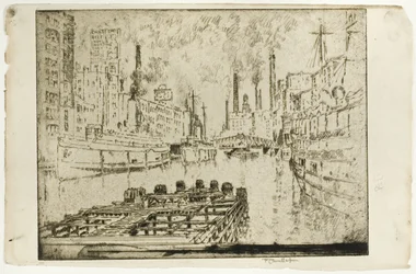 Battelli a vapore sul lago, Chicago