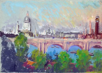 Londra sopra il ponte di Waterloo