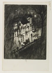 Notte piovosa, negozi di Charing Cross, 1903