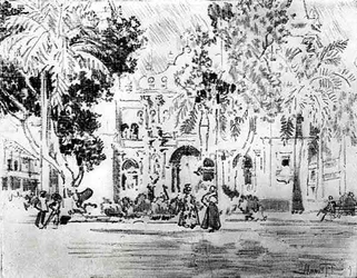 La Cattedrale, tavola XXVI da Il Canale di Panama di Joseph Pennell, 1912