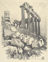 La colonna caduta, Atene