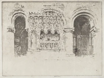 La tomba del fondatore, chiesa di San Bartolomeo il Grande