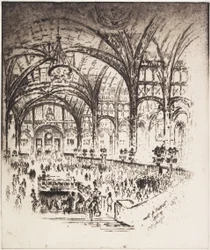 La sala del ferro, Pennsylvania Station, New York, 1919