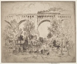 Il Viadotto, D., L. & W. a Nicholson, Pa.