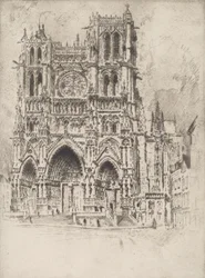 La facciata ovest, Amiens, 1907