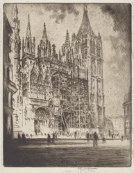 La facciata ovest, Cattedrale di Rouen