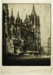 La facciata ovest della cattedrale di Rouen