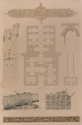59. Planimetria e dettagli, Castello di Aleppo, 1843