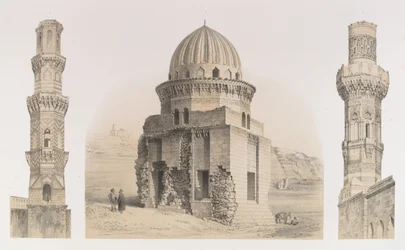 87. Tombe e minareti, al Cairo, 1843