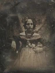 Giovane donna con un fiore, ca. 1842
