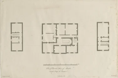Sandon Hall - Pianta del piano della camera: incisione, nd [1769-1771]