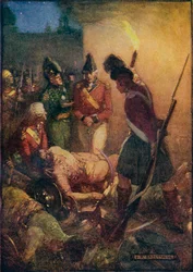 Il corpo di Tippoo Sultan fu trovato sepolto sotto quelli dei suoi seguaci, 1908, c1920