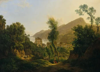 Veduta della città di Vietri con vista sul golfo di Salerno