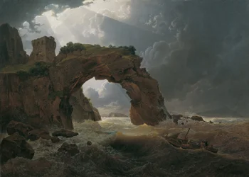 Tempesta marina presso l