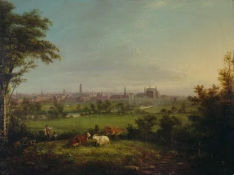 Leeds dai prati, c.1825