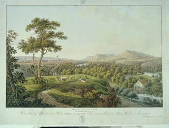 Veduta di Jena da Rasenhuehlberg, c.1810