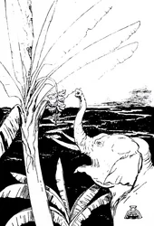 Illustrazione di un elefante di Kipling (incisione)