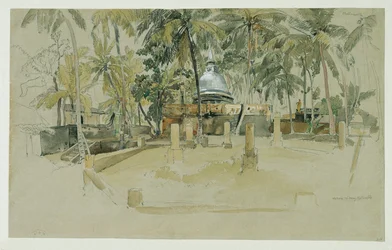 Tempio buddista a Ceylon (Sri Lanka)