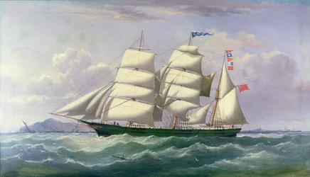 La barquentina Pawnee nel Mare d