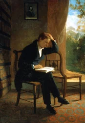 John Keats. Poeta inglese (1795-1821). Dipinto di Joseph Severn National Portrait Gallery Londra