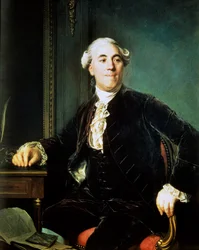 Ritratto di Jacques Necker (1732-1804). Fu ministro delle finanze sotto Luigi XVI - Dipinto di Joseph Siffred Duplessis (1725-1802) (Joseph-Siffred, Joseph Siffrede, Joseph-Siffrede, Joseph Siffrein, Joseph-Siffrein)