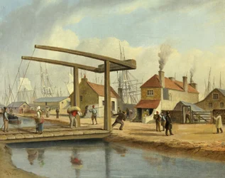Il canale di Monmouthshire a Newport, 1800-1850