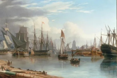 Vista del porto galleggiante, Bristol