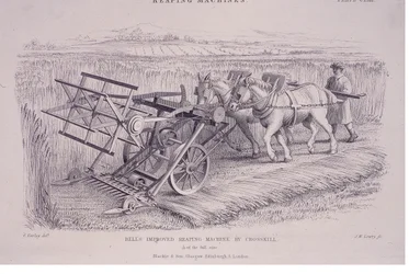 Macchina per mietere migliorata di Bell da Crosskill, c1840