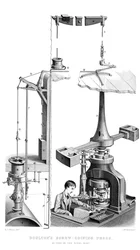 Pressa per coniare viti di Boulton, come usata nella Zecca Reale, 1866