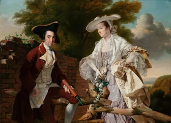 Ritratto di Peter Perez Burdett e sua prima moglie Hannah