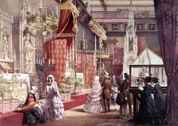 Grande Esposizione: Corte medievale, progettata da Pugin, 1851