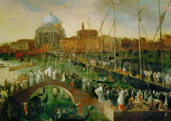 La processione nel giorno della Redenzione (olio su tela)