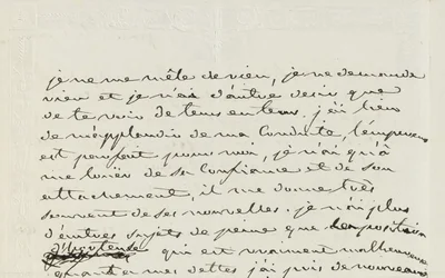 Lettera autografa a Eugene de Beauharnais, Parigi, 2 gennaio 1809