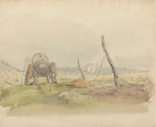 Paesaggio con carro d
