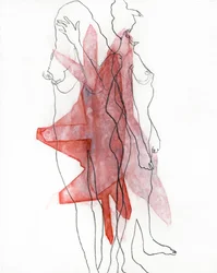 Forme fluide in rosso