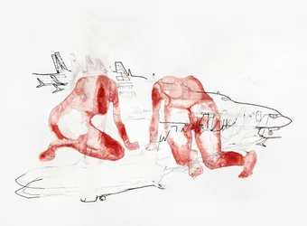 Schizzo di viaggio in figure rosse