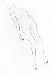 Disegno di nudo sereno