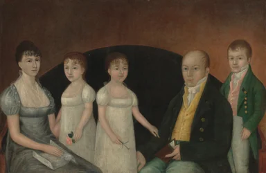 Gruppo di famiglia, 1800 circa (olio su tela)